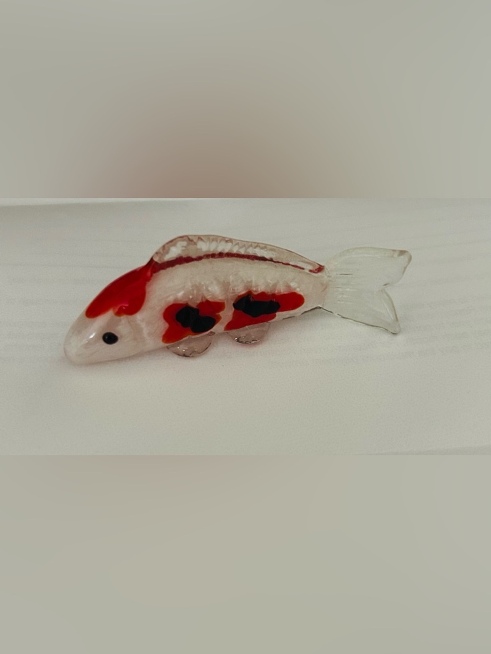Clear Glass Koi Fish Ornament